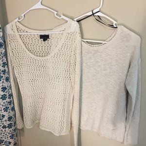2 white sweaters (2 for 1!)